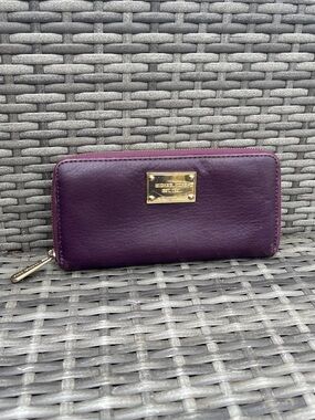 Michael Kors Purple Full Zip Wallet